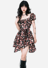 Pink Lace Irregular Hot Girl Dress